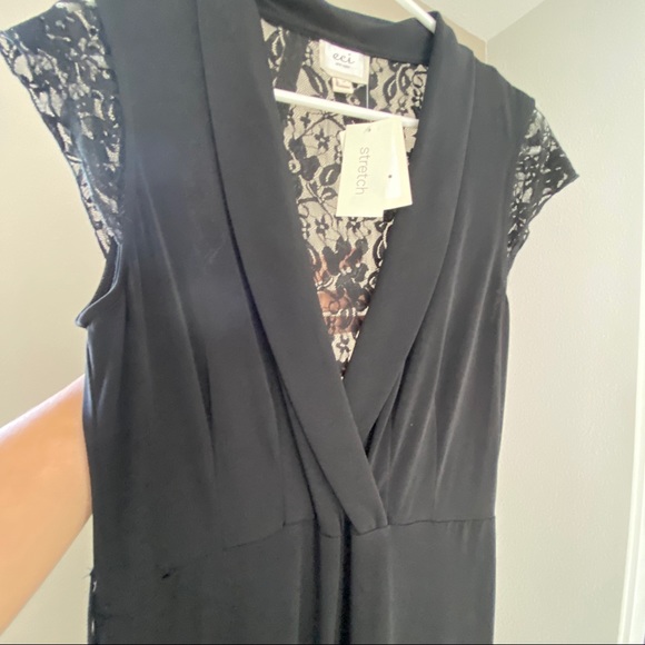 ECI New York slinky stretch black lace back jumpsuit - NWT - Picture 9 of 9